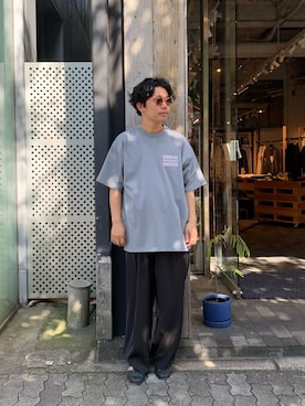 「アイテム（スラックス）」を使った、く　　　　　にさん（メンズ・168cm・20代）の夏コーディネート