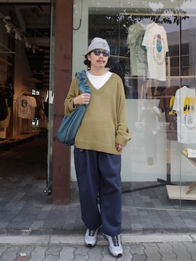 「アイテム（トップス）」を使った、く　　　　　にさん（メンズ・168cm）の夏コーディネート