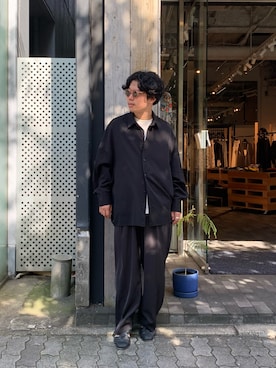 「アイテム（スラックス）」を使った、く　　　　　にさん（メンズ・168cm・20代）の夏コーディネート