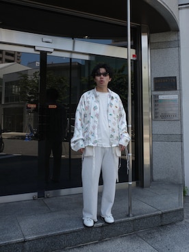 「アイテム（スラックス）」を使った、く　　　　　にさん（メンズ・168cm・20代）の秋コーディネート