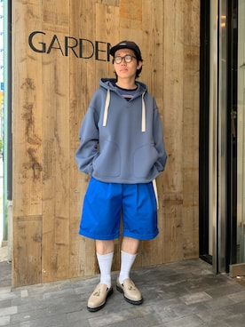 「SHINYAKOZUKA（シンヤコヅカ）のアイテム（パンツ）」を使った、く　　　　　にさん（メンズ・168cm）の春コーディネート