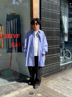 「アイテム（スラックス）」を使った、く　　　　　にさん（メンズ・168cm・20代）の夏コーディネート