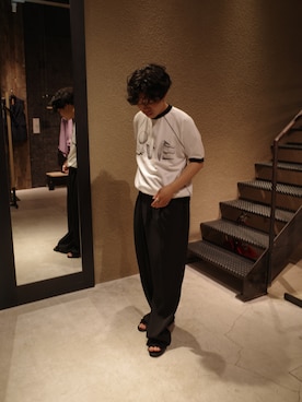 「アイテム（スラックス）」を使った、く　　　　　にさん（メンズ・168cm・20代）の春コーディネート