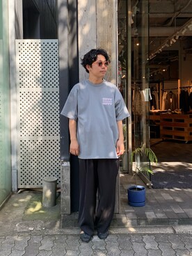 「アイテム（スラックス）」を使った、く　　　　　にさん（メンズ・168cm・20代）の夏コーディネート