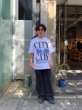 「アイテム（スラックス）」を使った、く　　　　　にさん（メンズ・168cm・20代）の夏コーディネート