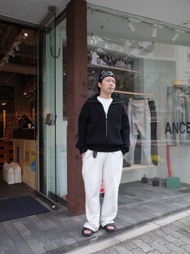 「アイテム（スラックス）」を使った、く　　　　　にさん（メンズ・168cm・20代）の秋コーディネート