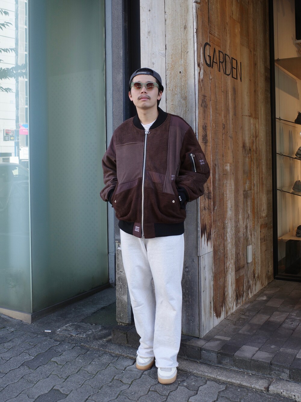 「まじカリスマ」｜「CITY COUNTRY CITYのCITY COUNTRY CITY /シティーカントリーシティー /CCCｘOLDPARK FLEECE MA-1（その他アウター、その他）」を使った、く　　　　　にさん（メンズ・168cm）の冬コーディネートの1枚目の写真