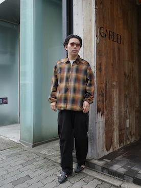 「アイテム（スラックス）」を使った、く　　　　　にさん（メンズ・168cm・20代）の秋コーディネート
