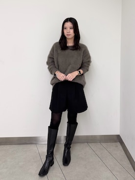 「アイテム（アクセサリー、ブラック系）」を使った、ぐっちゃん@LION HEARTさん（レディース・155cm）の冬コーディネート