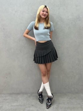 「水色」｜RENさん（レディース・167cm）の夏コーディネート