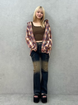 「厚底」｜RENさん（レディース・167cm）の夏コーディネート