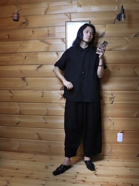 「アイテム（スラックス）」を使った、白(Shiro/runwaymodel)さん（メンズ・180cm）の秋コーディネート