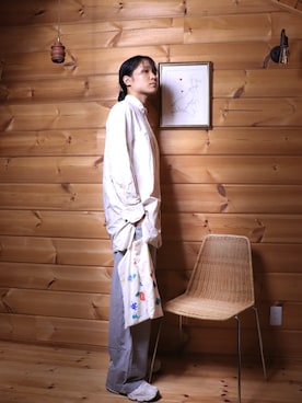 「アイテム（トップス）」を使った、白(Shiro/runwaymodel)さん（メンズ・180cm）の夏コーディネート
