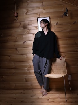 「アイテム（トップス）」を使った、白(Shiro/runwaymodel)さん（メンズ・180cm）の夏コーディネート