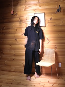 「アイテム（トップス）」を使った、白(Shiro/runwaymodel)さん（メンズ・180cm）の夏コーディネート
