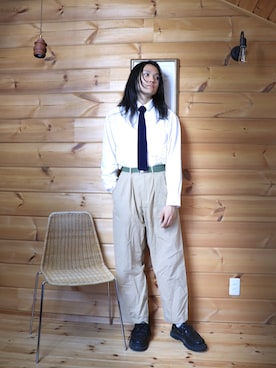 「アイテム（ネクタイ）」を使った、白(Shiro/runwaymodel)さん（メンズ・180cm）の夏コーディネート