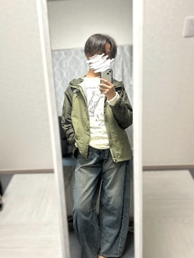 「アイテム（マウンテンパーカー）」を使った、rakugakiさん（メンズ・173cm）の秋コーディネート