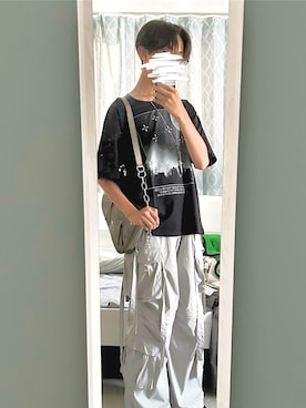 「アイテム（ショルダーバッグ）」を使った、rakugakiさん（メンズ・173cm・10代）の夏コーディネート