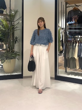 「Chez toi（シェトワ）のアイテム（パンツ）」を使った、0412manaさん（レディース・158cm）の夏コーディネート