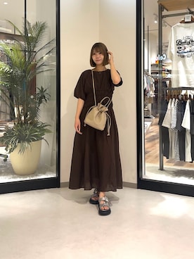 「Chez toi（シェトワ）のアイテム（ワンピース/ドレス）」を使った、0412manaさん（レディース・158cm）の夏コーディネート