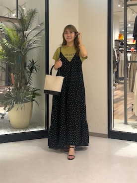 「Chez toi（シェトワ）のアイテム（ワンピース/ドレス）」を使った、0412manaさん（レディース・158cm）の夏コーディネート