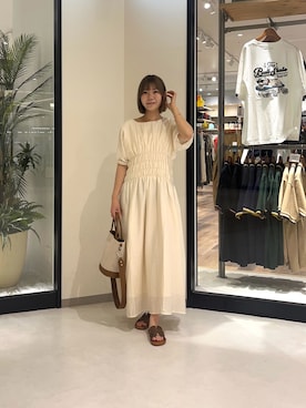 「Chez toi（シェトワ）のアイテム（ワンピース/ドレス）」を使った、0412manaさん（レディース・158cm）の夏コーディネート