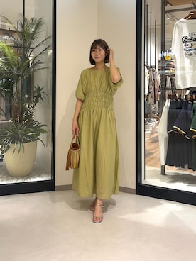 「Chez toi（シェトワ）のアイテム（ワンピース/ドレス）」を使った、0412manaさん（レディース・158cm）の夏コーディネート