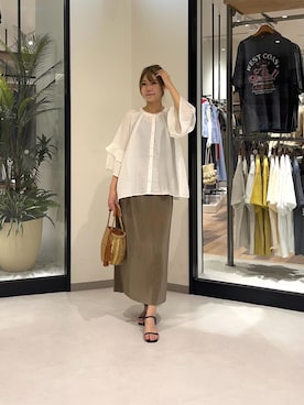 「Chez toi（シェトワ）のアイテム（サンダル）」を使った、0412manaさん（レディース・158cm）の夏コーディネート