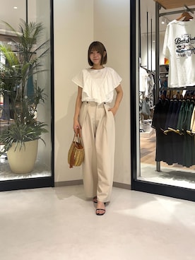 「Chez toi（シェトワ）のアイテム」を使った、0412manaさん（レディース・158cm）の夏コーディネート