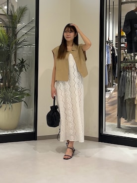 「Chez toi（シェトワ）のアイテム（ジャケット/アウター）」を使った、0412manaさん（レディース・158cm）の夏コーディネート