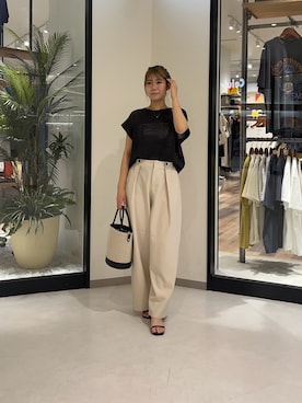 「Chez toi（シェトワ）のアイテム」を使った、0412manaさん（レディース・158cm）の夏コーディネート