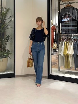 「Chez toi（シェトワ）のアイテム（パンツ）」を使った、0412manaさん（レディース・158cm）の夏コーディネート