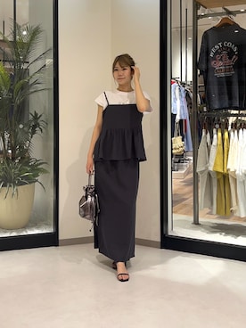 「Chez toi（シェトワ）のアイテム（ワンピース/ドレス）」を使った、0412manaさん（レディース・158cm）の夏コーディネート