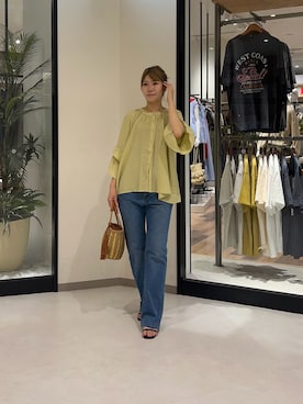 「Chez toi（シェトワ）のアイテム（パンツ）」を使った、0412manaさん（レディース・158cm）の夏コーディネート