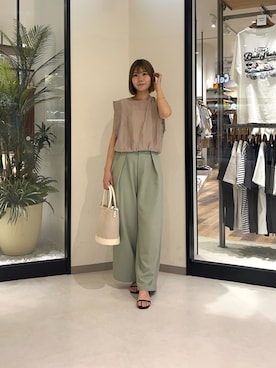 「Chez toi（シェトワ）のアイテム」を使った、0412manaさん（レディース・158cm）の夏コーディネート