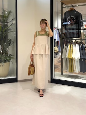 「Chez toi（シェトワ）のアイテム（ワンピース/ドレス）」を使った、0412manaさん（レディース・158cm）の夏コーディネート