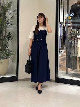 「Chez toi（シェトワ）のアイテム（ワンピース/ドレス）」を使った、0412manaさん（レディース・158cm）の夏コーディネート