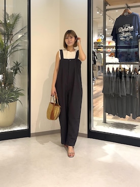 「アイテム（オールインワン・サロペット）」を使った、0412manaさん（レディース・158cm）の夏コーディネート