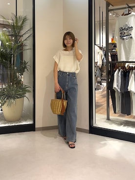 「Chez toi（シェトワ）のアイテム」を使った、0412manaさん（レディース・158cm）の夏コーディネート