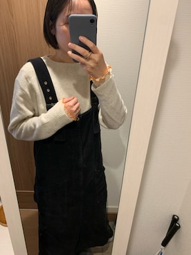 「GOLDY（ゴールディ）のアイテム（リング）」を使った、ishrrn21さん（レディース・163cm）の冬コーディネート