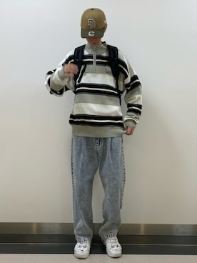 「GU（ジーユー）のアイテム」を使った、𝑺𝑯𝑶𝑻𝑨さん（メンズ・184cm）の夏コーディネート