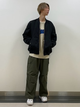 「GU（ジーユー）のアイテム」を使った、𝑺𝑯𝑶𝑻𝑨さん（メンズ・184cm）の夏コーディネート