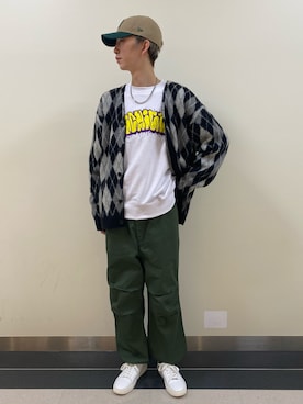 「GU（ジーユー）のアイテム」を使った、𝑺𝑯𝑶𝑻𝑨さん（メンズ・184cm）の夏コーディネート