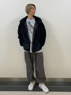 「GU（ジーユー）のアイテム」を使った、𝑺𝑯𝑶𝑻𝑨さん（メンズ・184cm）の夏コーディネート