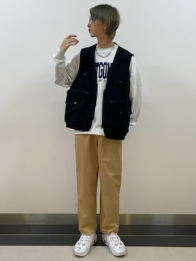 「GU（ジーユー）のアイテム」を使った、𝑺𝑯𝑶𝑻𝑨さん（メンズ・184cm）の夏コーディネート