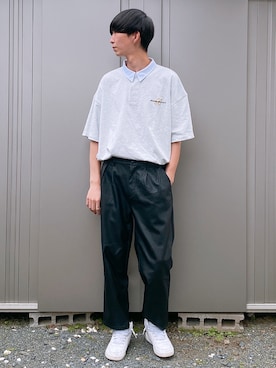 「GU（ジーユー）のアイテム」を使った、𝑺𝑯𝑶𝑻𝑨さん（メンズ・184cm）の夏コーディネート