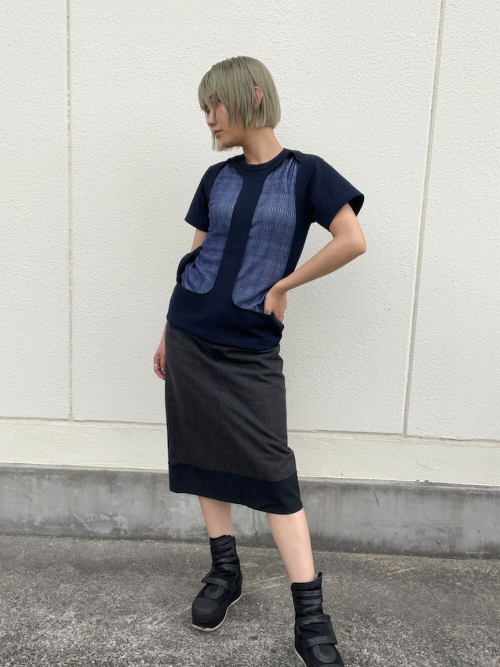 【大人気】Dries Van Noten デニム ベルト付き ミディスカート 送料関税込【Dries Van Noten】ベルト付 デニム ミディスカート