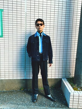「NOLLEY’S（ノーリーズ）のアイテム」を使った、nozzyさん（メンズ・174cm）の秋コーディネート