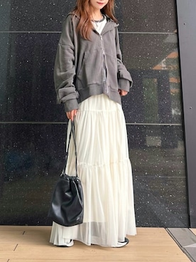 「アイテム（スリッポン）」を使った、Marielさん（レディース・149cm）の秋コーディネート