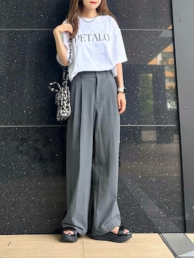 「loti（ロティ）のアイテム（ショルダーバッグ）」を使った、Marielさん（レディース・149cm）の夏コーディネート